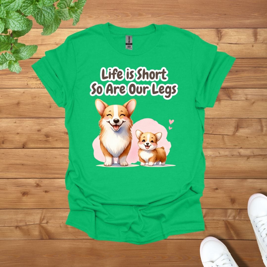 Mama & Mini Corgi - Life is Short, So Are Our Legs Unisex Adult T-Shirt