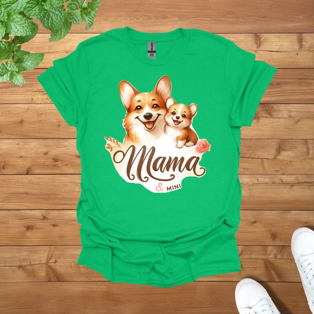 Mama & Mini Sweet Corgi Duo Unisex Adult T-Shirt