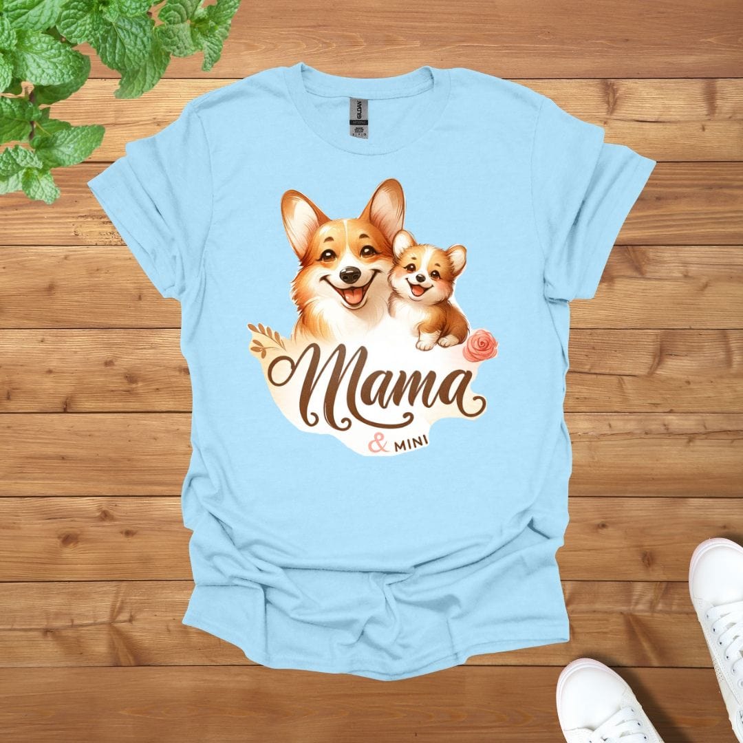 Mama & Mini Sweet Corgi Duo Unisex Adult T-Shirt