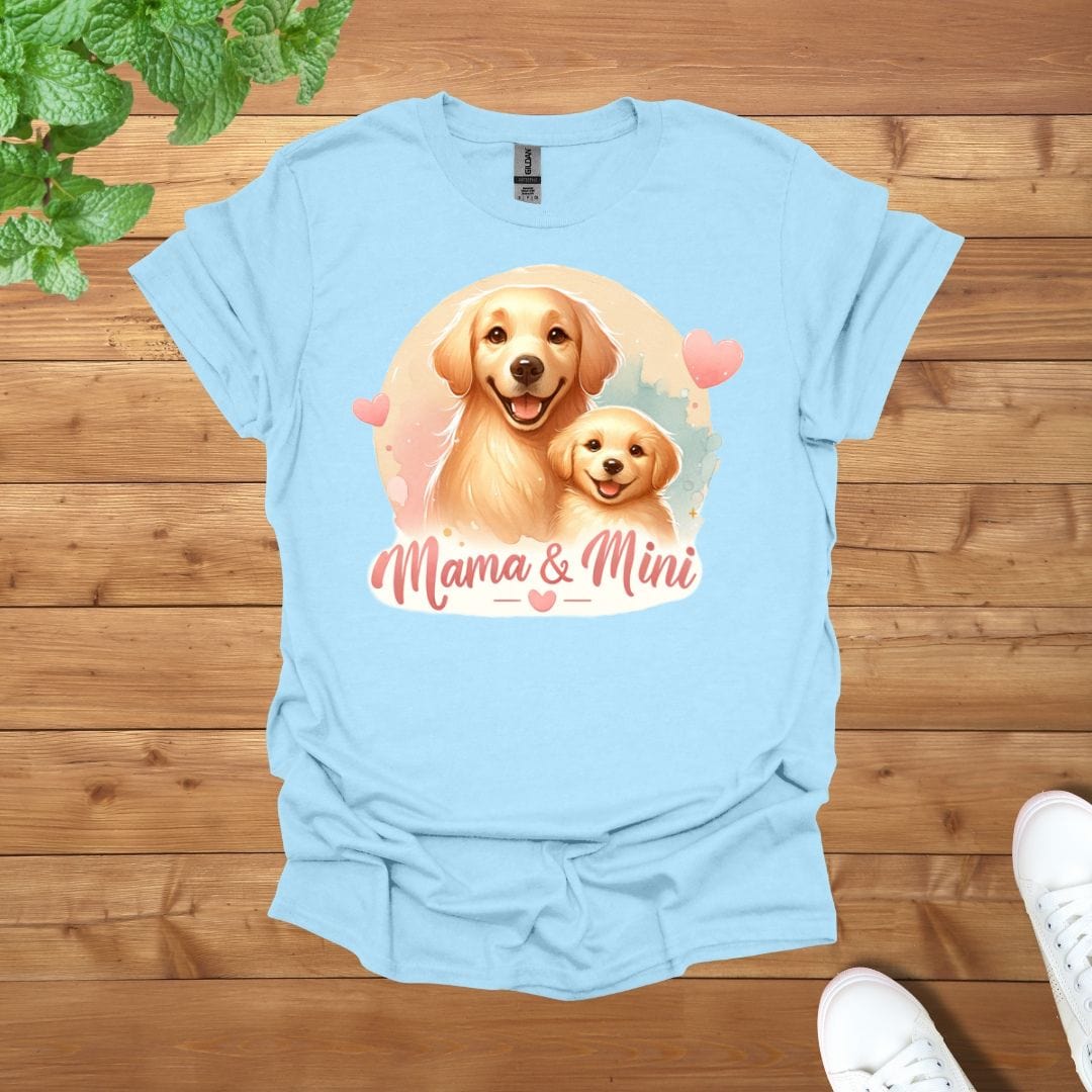 Mama & Mini Dog Golden Retriever Bond Unisex Adult T-Shirt