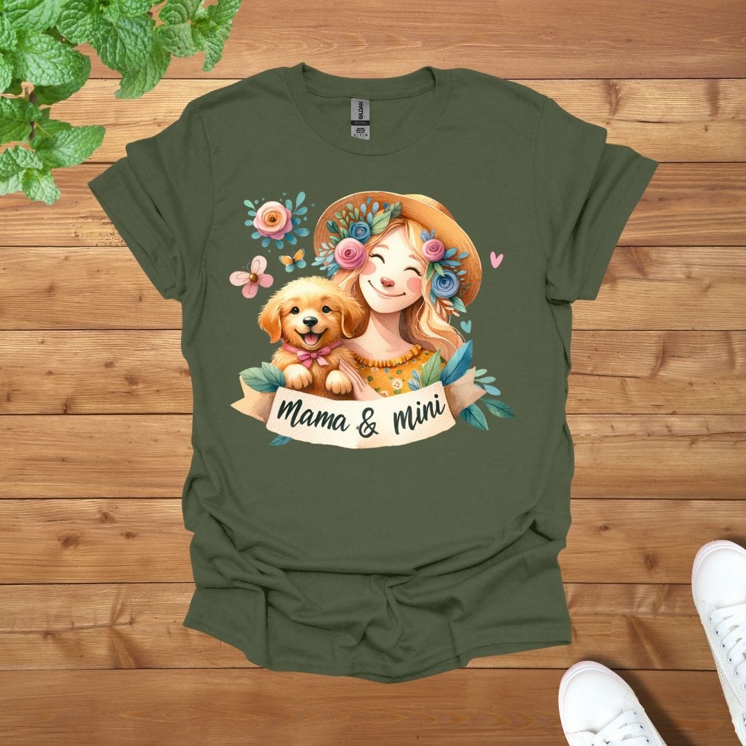Mama & Mini Golden Retriever Dog Mum Unisex Adult T-Shirt