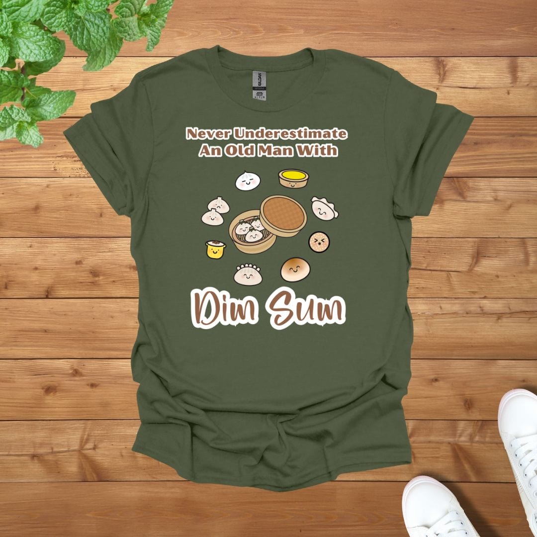 Never Underestimate An Old Man With Dim Sum Unisex Adult T-Shirt
