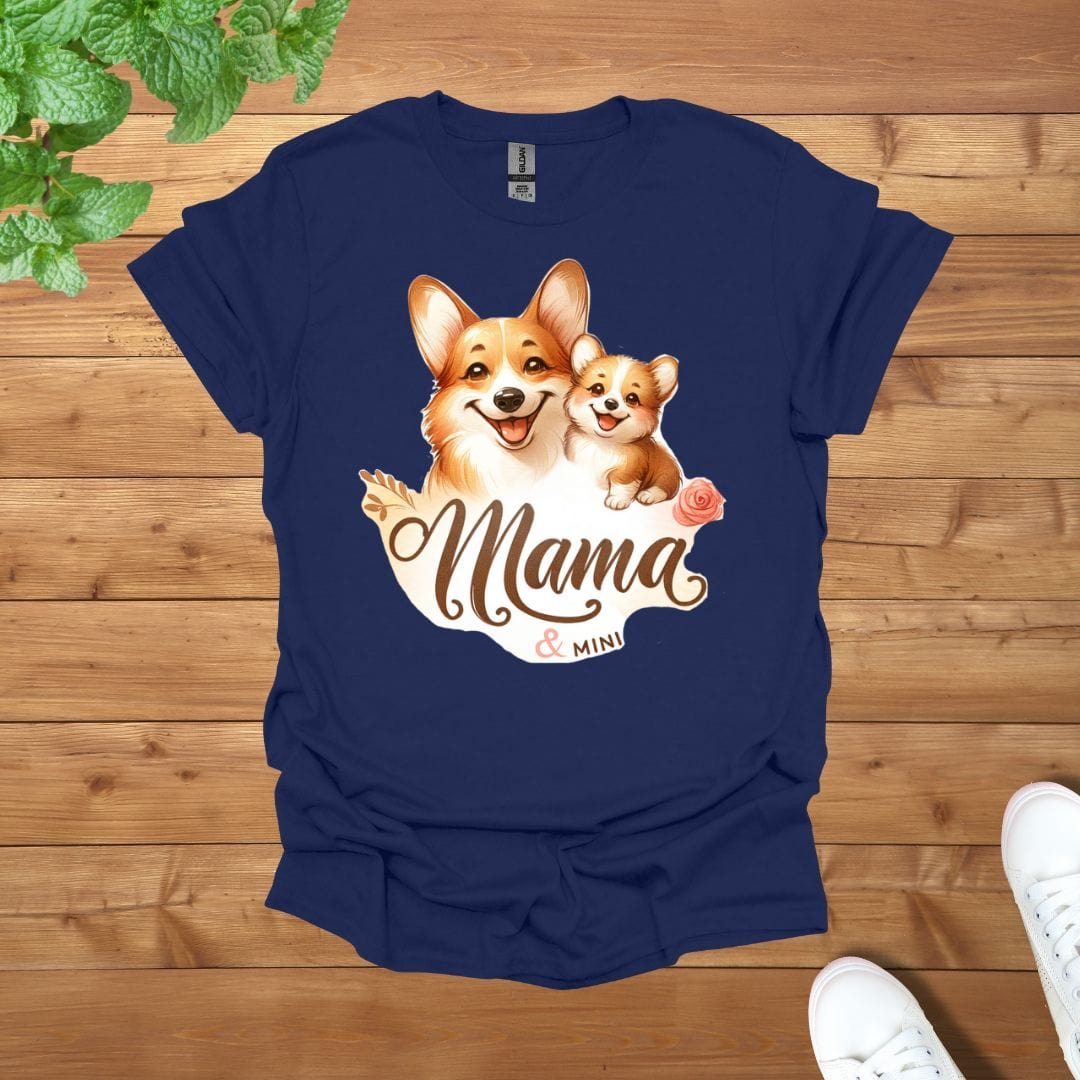 Mama & Mini Sweet Corgi Duo Unisex Adult T-Shirt