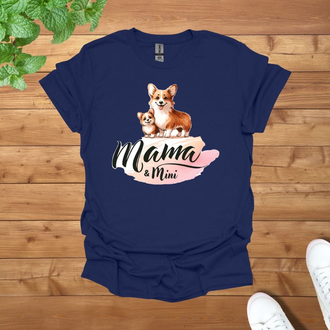 Mama & Mini Corgi Cuddle Team Unisex Adult T-Shirt