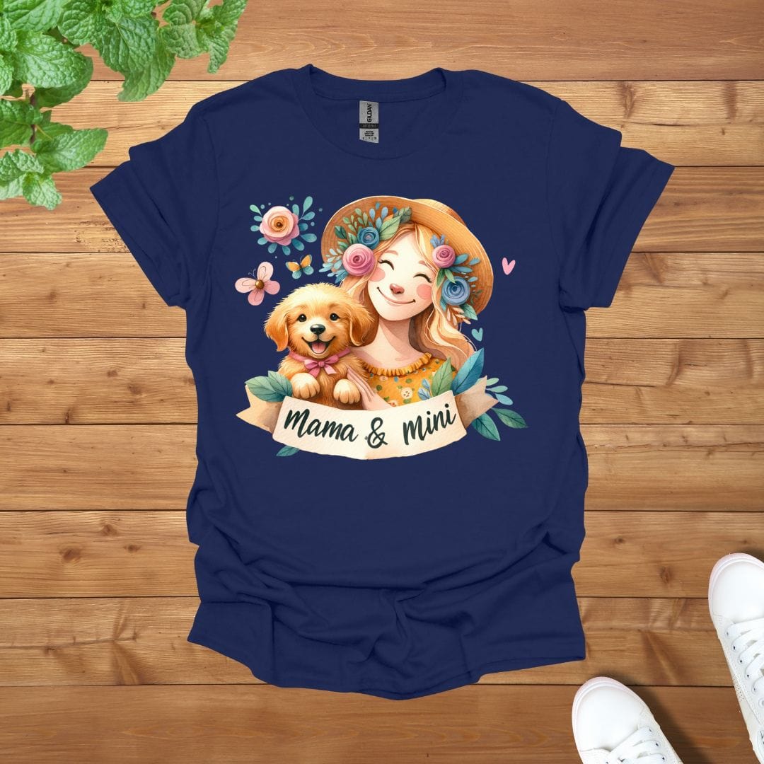 Mama & Mini Golden Retriever Dog Mum Unisex Adult T-Shirt