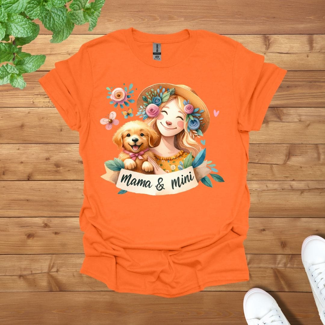 Mama & Mini Golden Retriever Dog Mum Unisex Adult T-Shirt