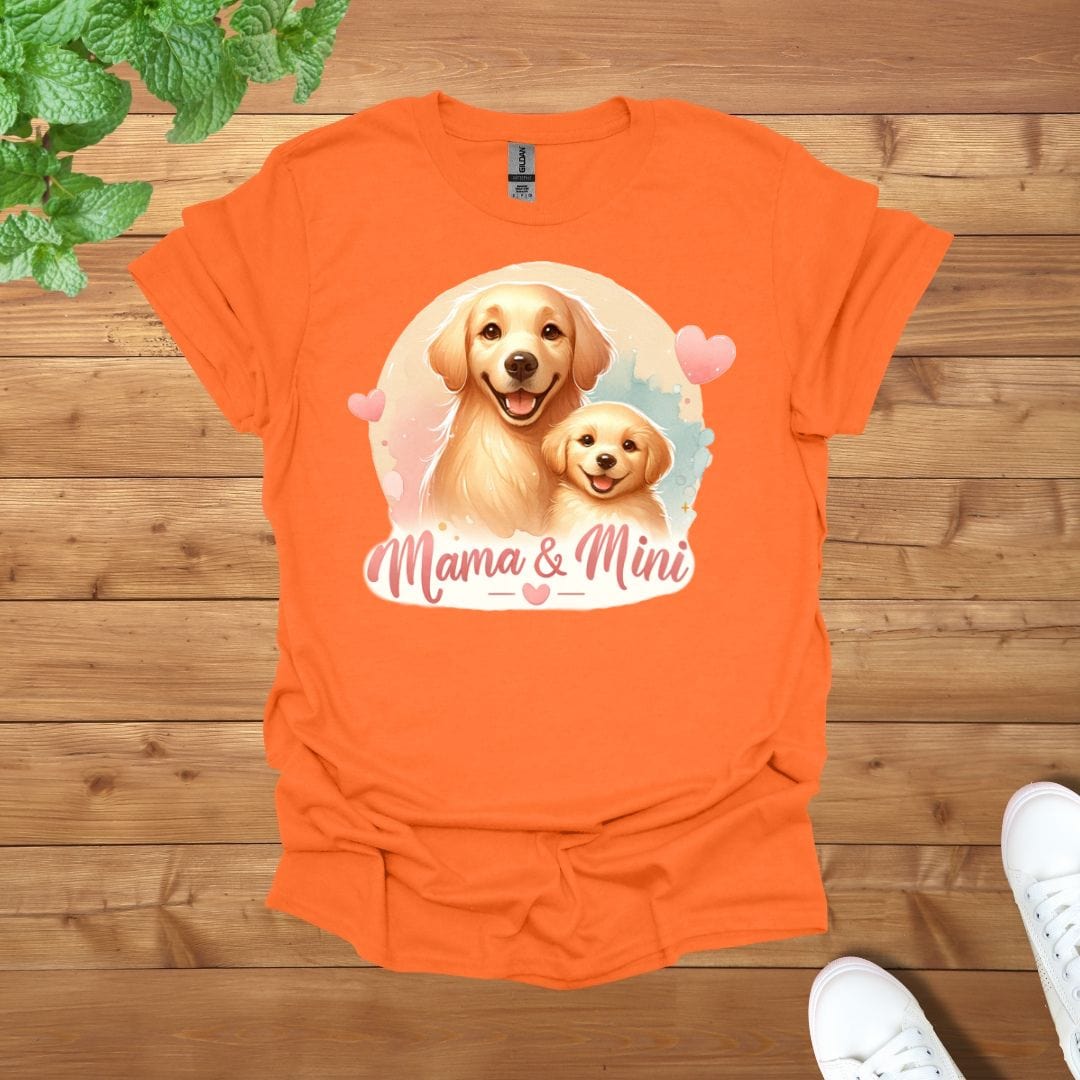 Mama & Mini Dog Golden Retriever Bond Unisex Adult T-Shirt