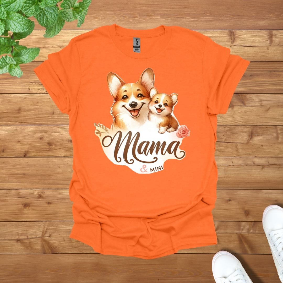 Mama & Mini Sweet Corgi Duo Unisex Adult T-Shirt