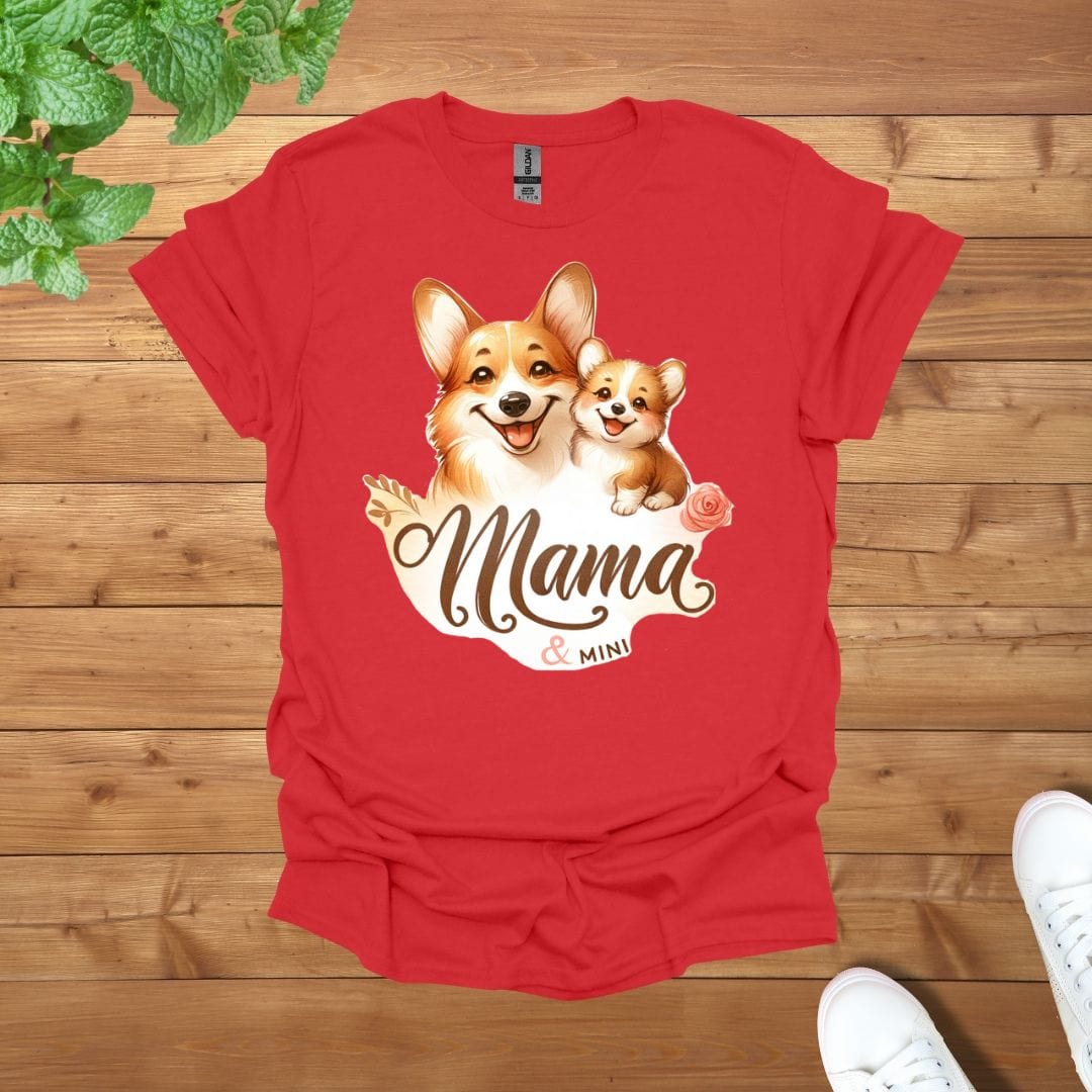 Mama & Mini Sweet Corgi Duo Unisex Adult T-Shirt