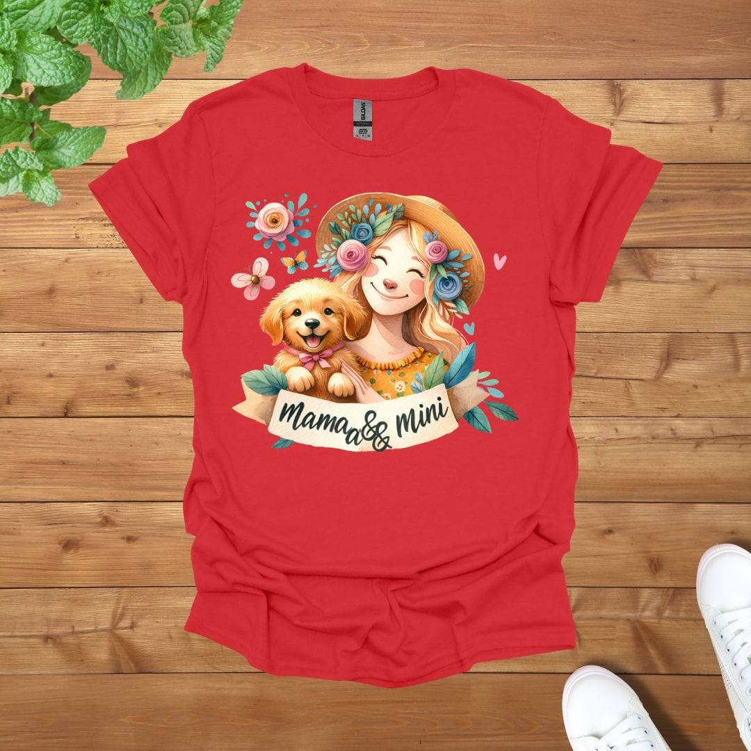 Mama & Mini Golden Retriever Dog Mum Unisex Adult T-Shirt