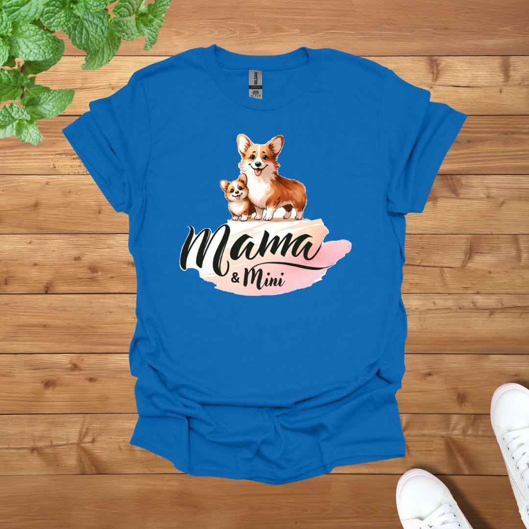 Mama & Mini Corgi Cuddle Team Unisex Adult T-Shirt