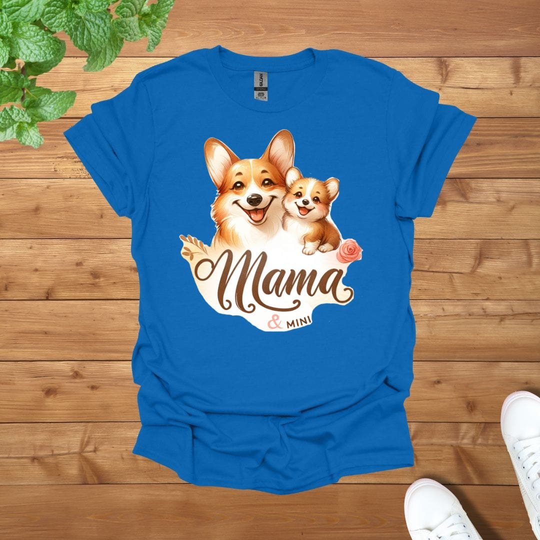 Mama & Mini Sweet Corgi Duo Unisex Adult T-Shirt