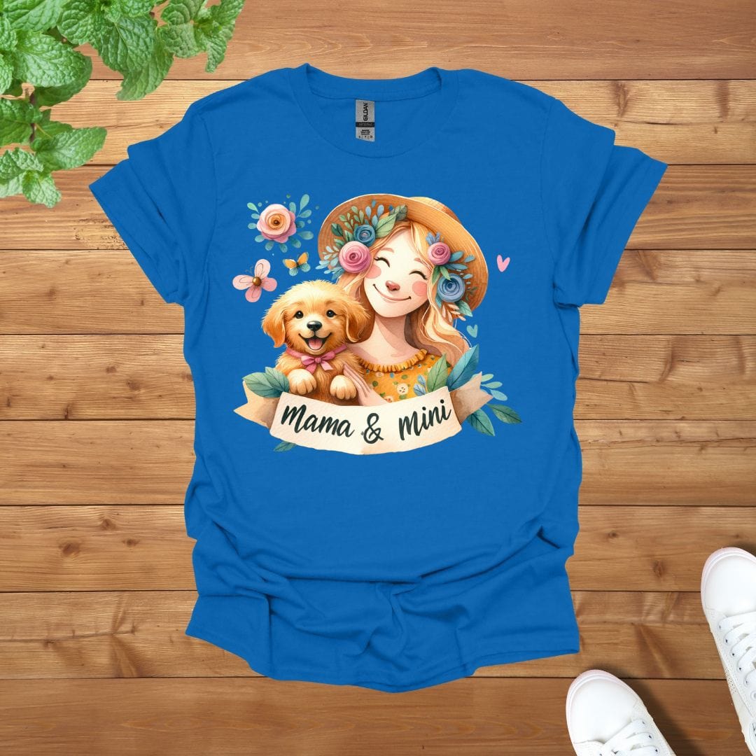 Mama & Mini Golden Retriever Dog Mum Unisex Adult T-Shirt