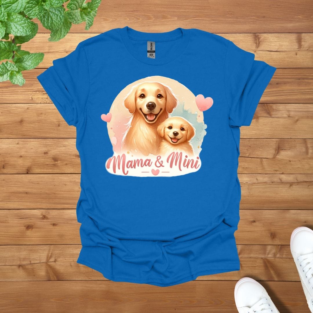 Mama & Mini Dog Golden Retriever Bond Unisex Adult T-Shirt
