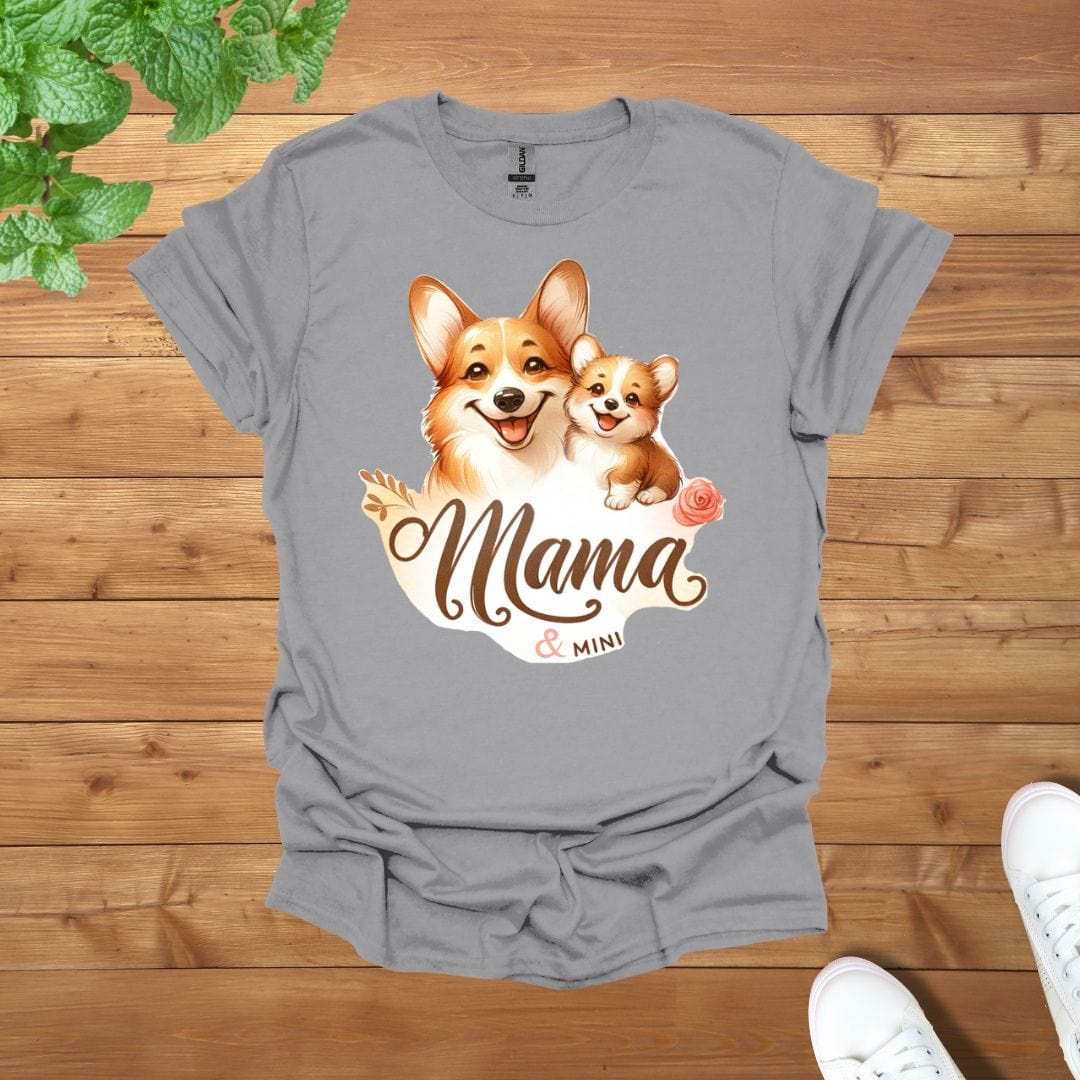 Mama & Mini Sweet Corgi Duo Unisex Adult T-Shirt
