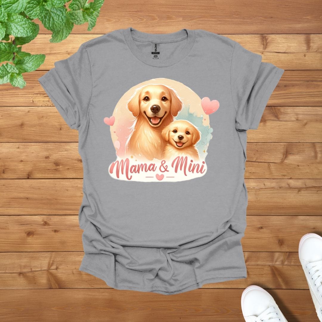 Mama & Mini Dog Golden Retriever Bond Unisex Adult T-Shirt