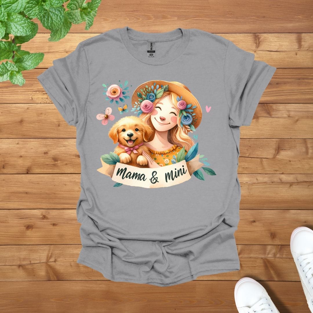 Mama & Mini Golden Retriever Dog Mum Unisex Adult T-Shirt
