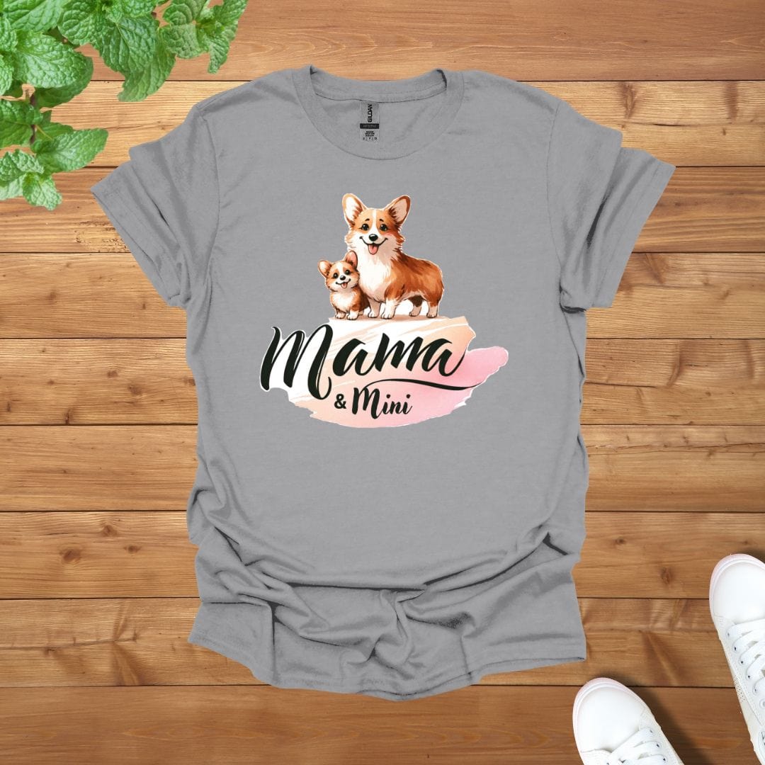 Mama & Mini Corgi Cuddle Team Unisex Adult T-Shirt