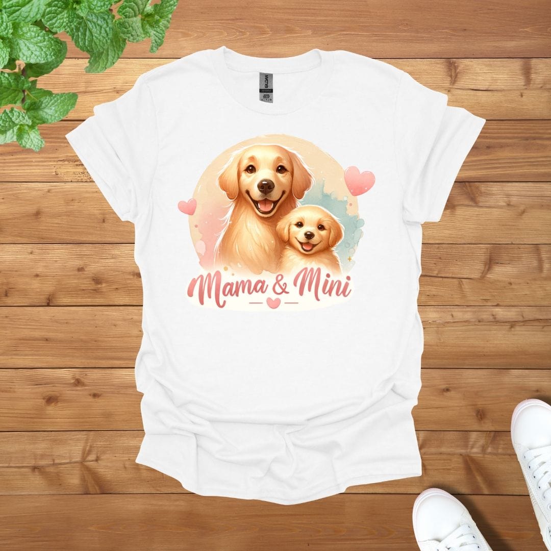 Mama & Mini Dog Golden Retriever Bond Unisex Adult T-Shirt