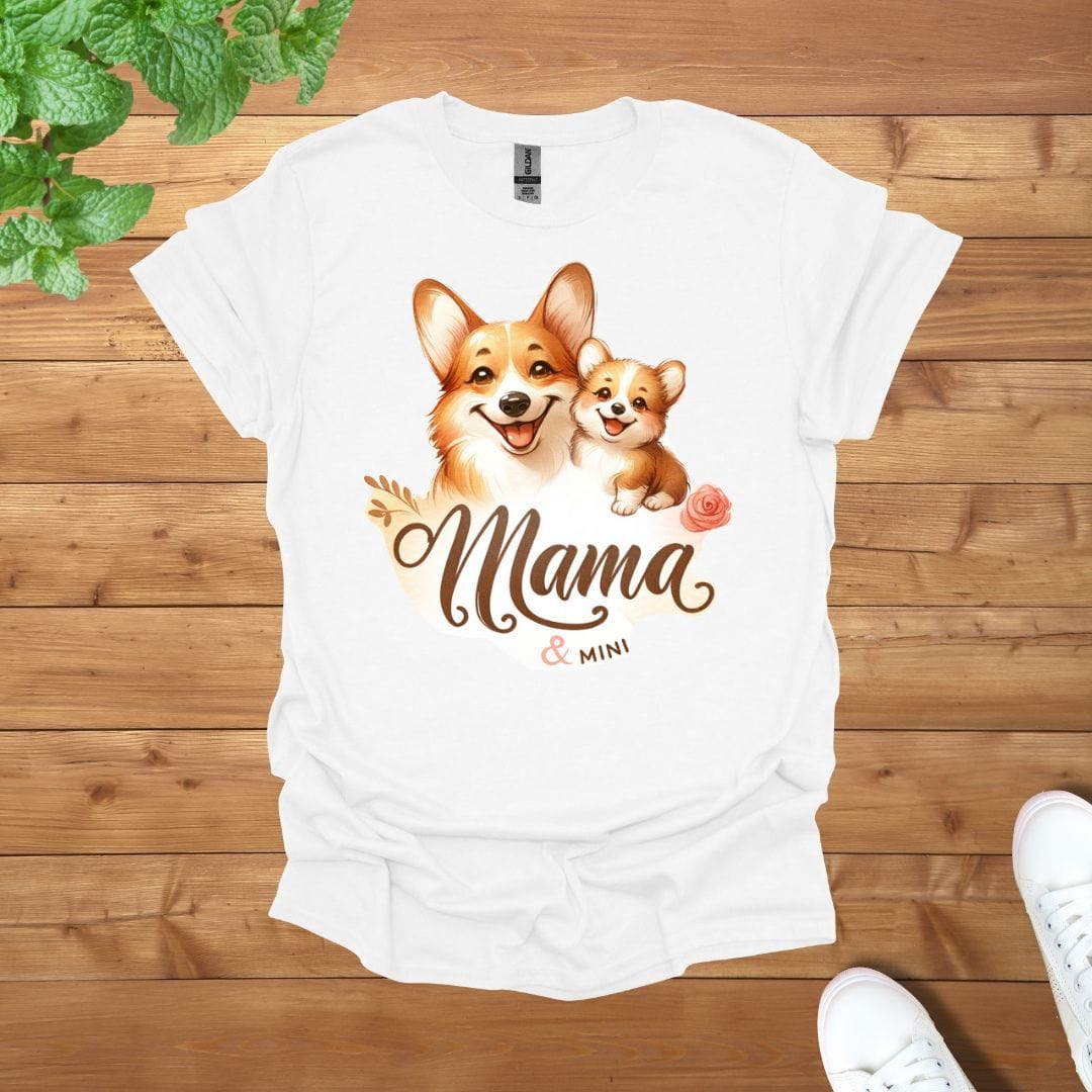 Mama & Mini Sweet Corgi Duo Unisex Adult T-Shirt