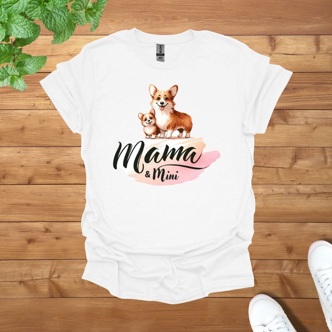 Mama & Mini Corgi Cuddle Team Unisex Adult T-Shirt