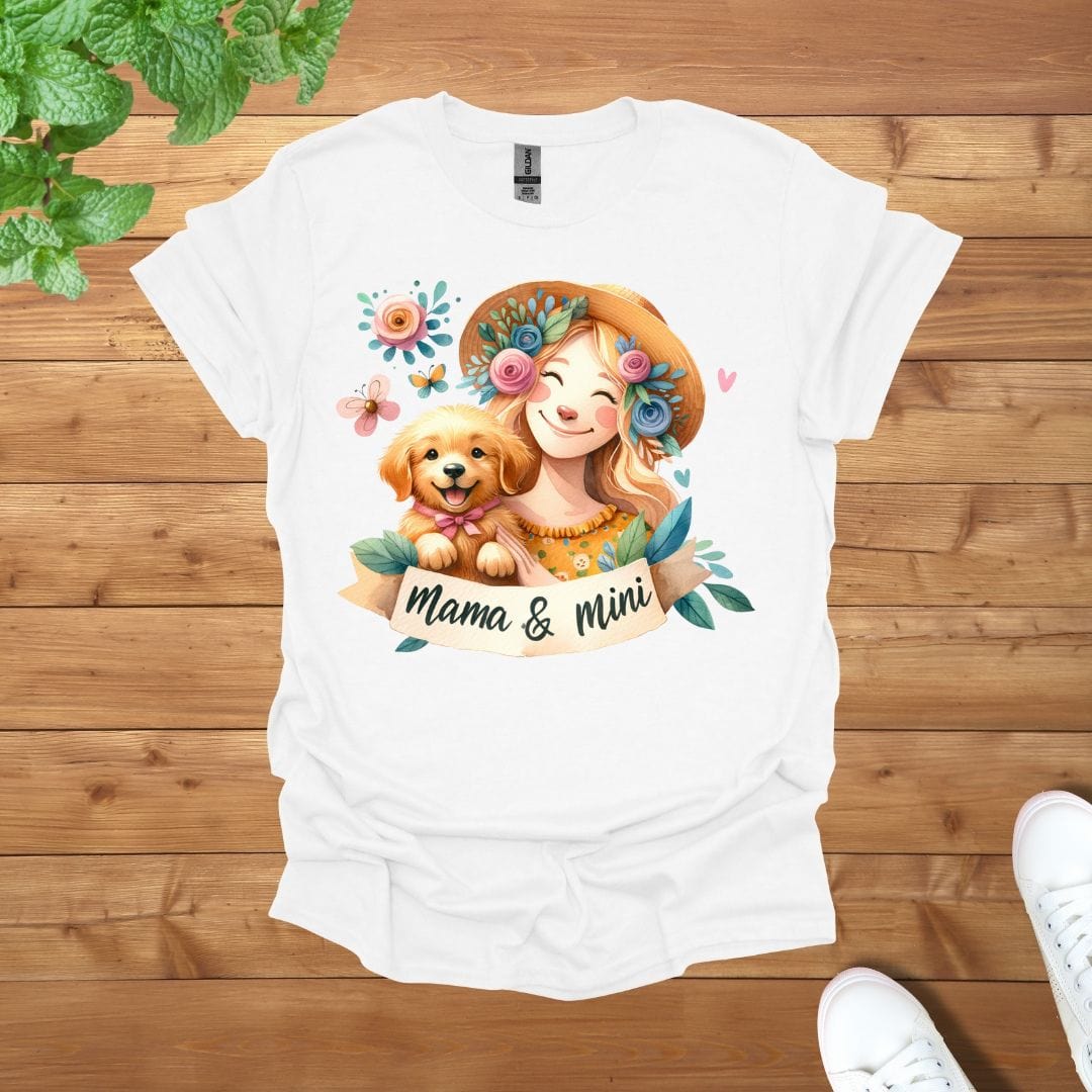 Mama & Mini Golden Retriever Dog Mum Unisex Adult T-Shirt