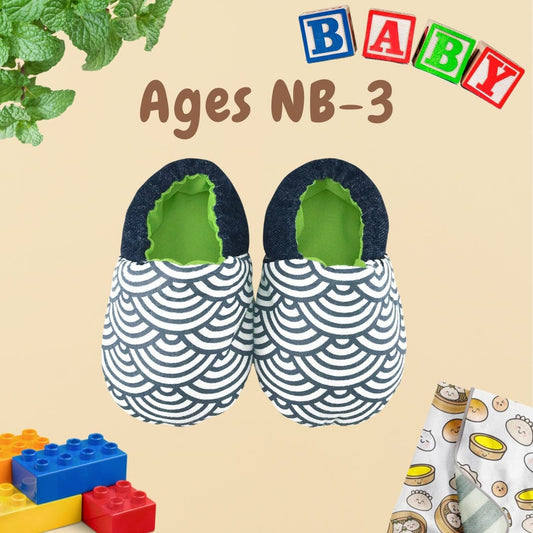 Blue Scallop Mini Shoes