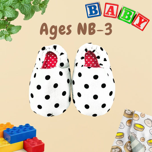 White Polkadot Mini Shoes