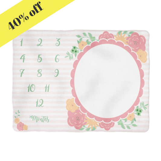 Flower Wreath Milestone Blanket