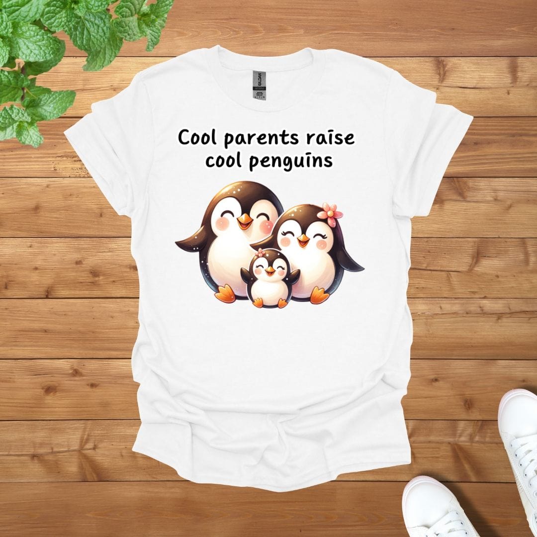 Penguin Family - Cool Parents Raise Cool Penguins Unisex Adult T-Shirt