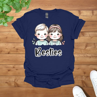 My Besties Siblings Twins Unisex Adult T-Shirt