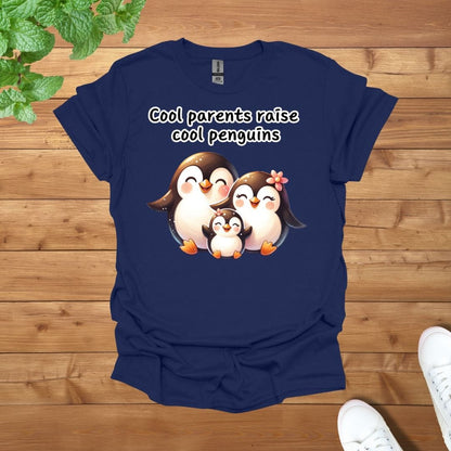 Penguin Family - Cool Parents Raise Cool Penguins Unisex Adult T-Shirt