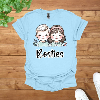 My Besties Siblings Twins Unisex Adult T-Shirt