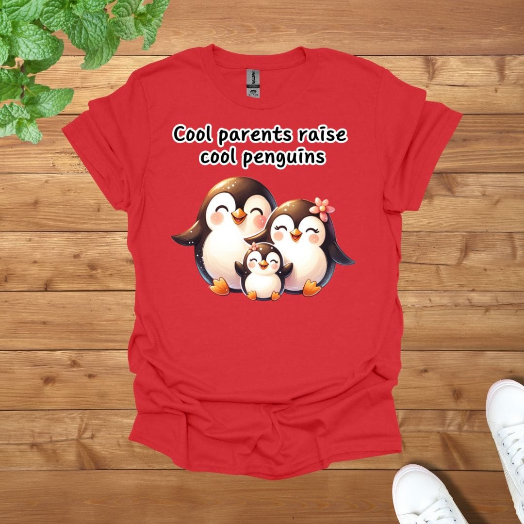Penguin Family - Cool Parents Raise Cool Penguins Unisex Adult T-Shirt