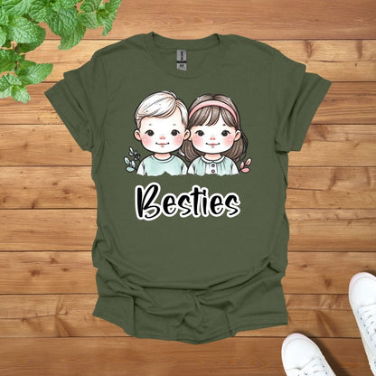 My Besties Siblings Twins Unisex Adult T-Shirt