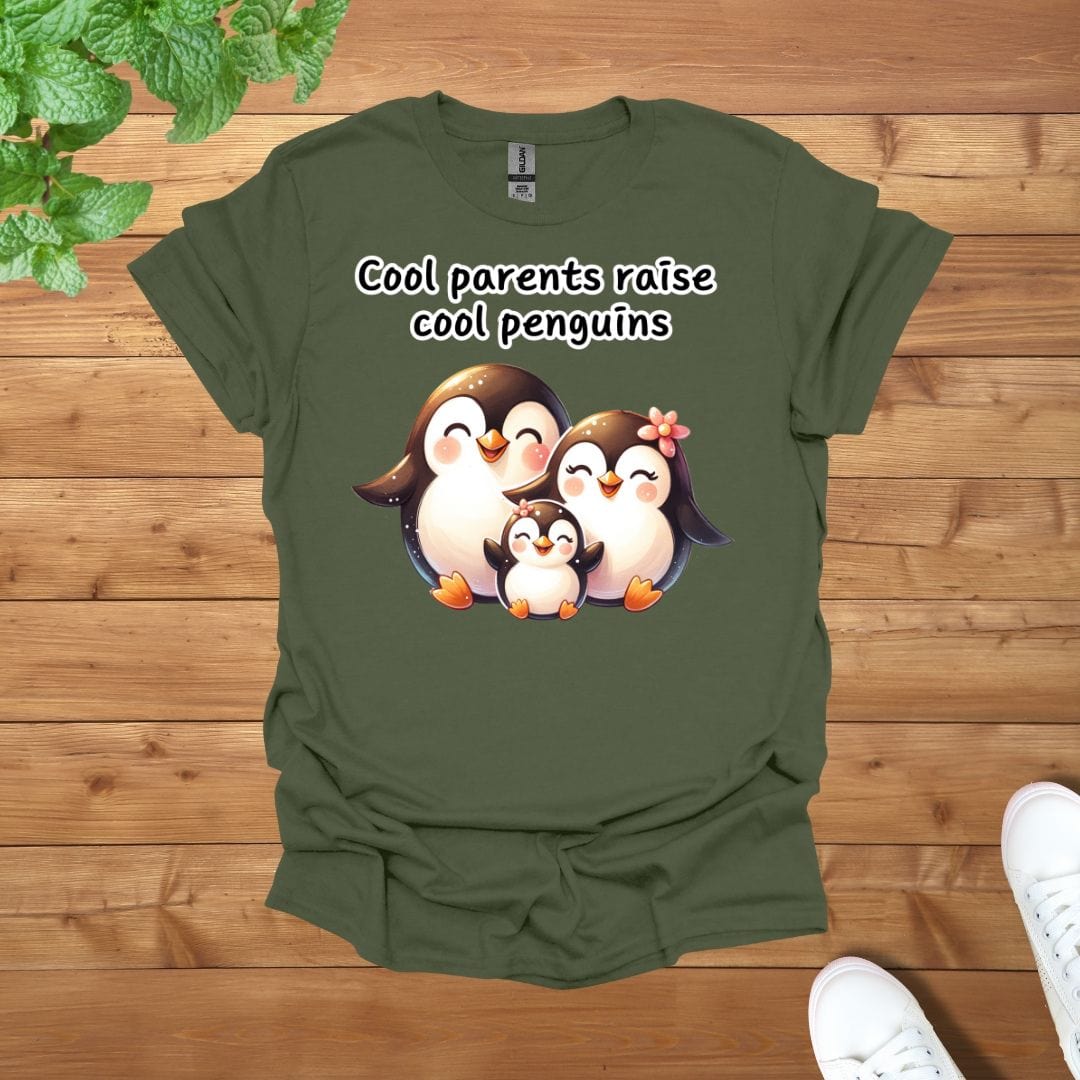 Penguin Family - Cool Parents Raise Cool Penguins Unisex Adult T-Shirt