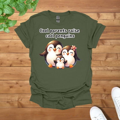 Penguin Family - Cool Parents Raise Cool Penguins Unisex Adult T-Shirt