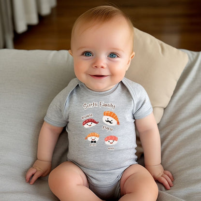 Sushi Family Joy Baby Bodysuit