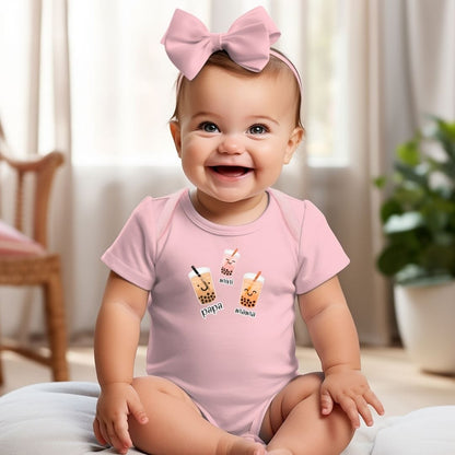 Boba Bubble Tea Family Baby Bodysuit
