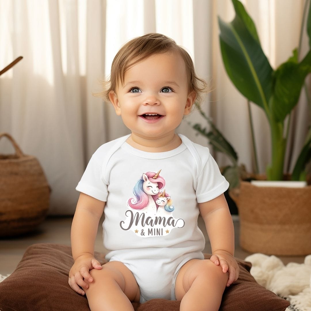 Mama & Mini Fantasy Unicorn Baby Bodysuit