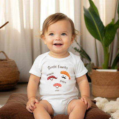 Sushi Family Love Baby Bodysuit