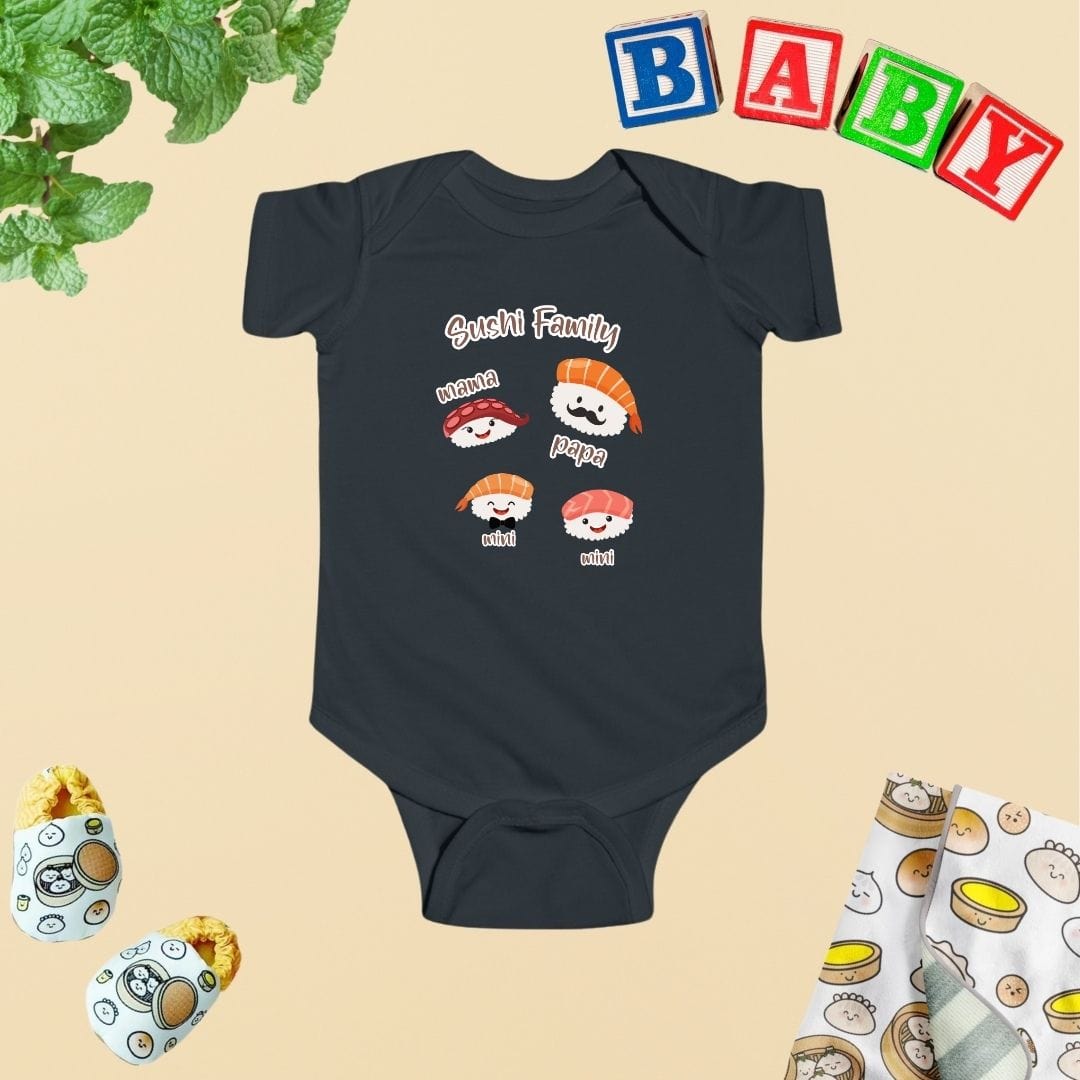 Sushi Family Joy Baby Bodysuit