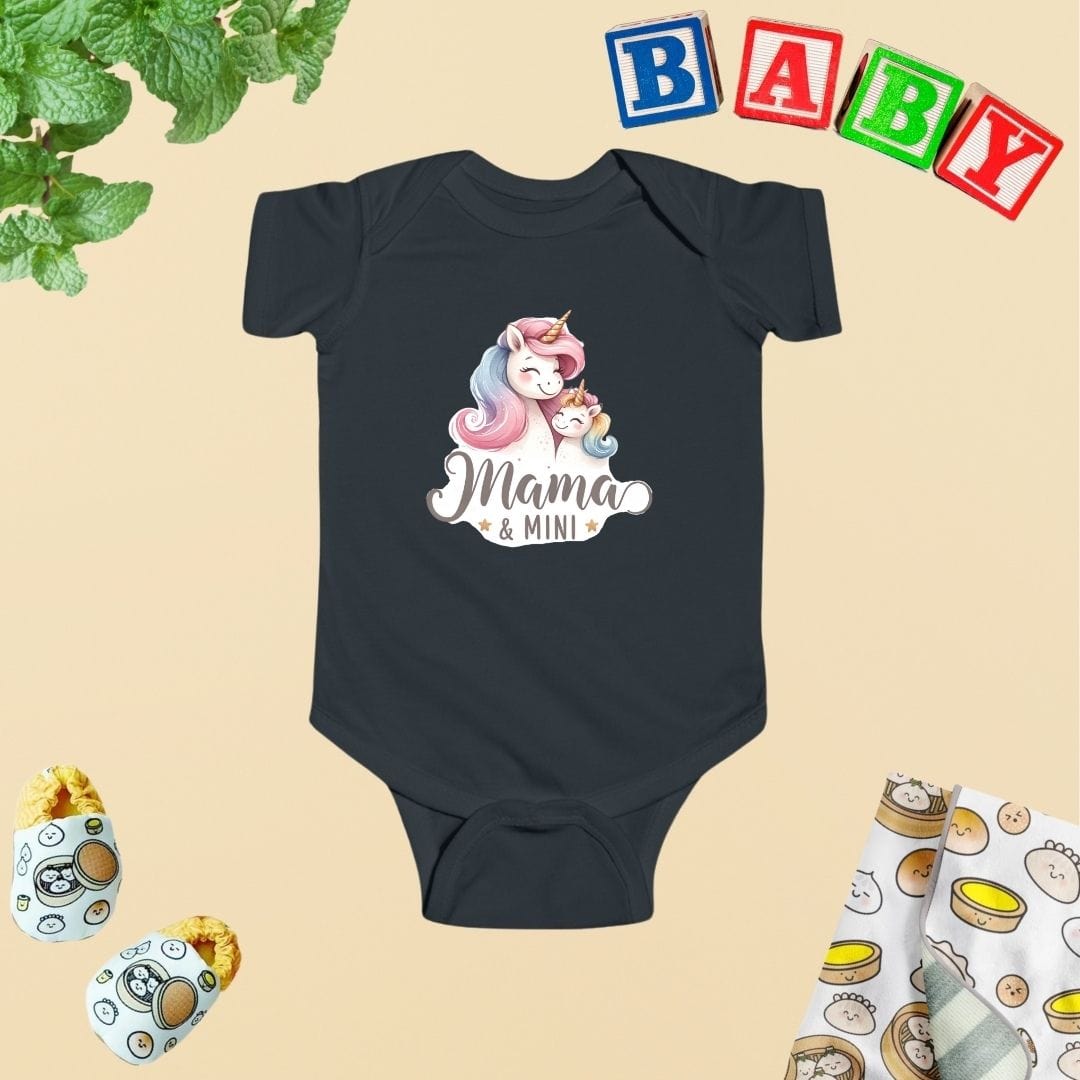 Mama & Mini Fantasy Unicorn Baby Bodysuit