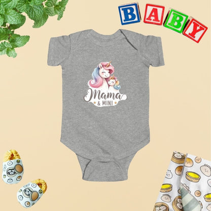 Mama & Mini Fantasy Unicorn Baby Bodysuit