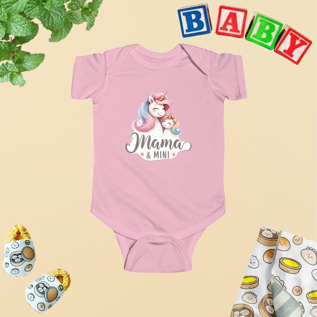 Mama & Mini Fantasy Unicorn Baby Bodysuit