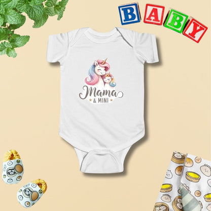 Mama & Mini Fantasy Unicorn Baby Bodysuit