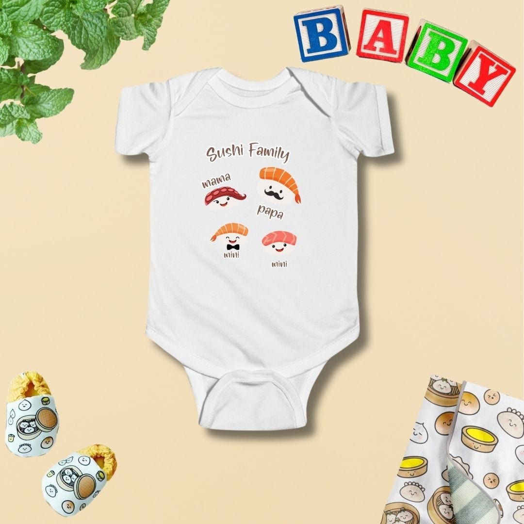 Sushi Family Joy Baby Bodysuit