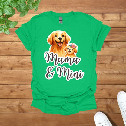 Mama & Mini Golden Retriever Dog Golden Team Unisex Adult T-Shirt