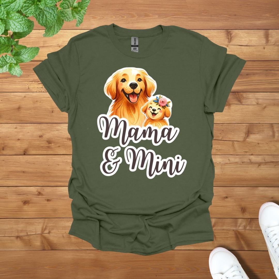 Mama & Mini Golden Retriever Dog Golden Team Unisex Adult T-Shirt