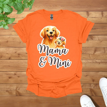 Mama & Mini Golden Retriever Dog Golden Team Unisex Adult T-Shirt